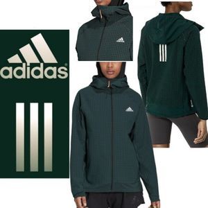 NWT Adidas Sm X-City Soft Shell Hooded Running Jacket Shadow Green